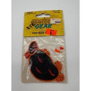 Vintage Seed Bead Armadillo Patch Western Gear Wang's Inc Southwest Applique NOS
